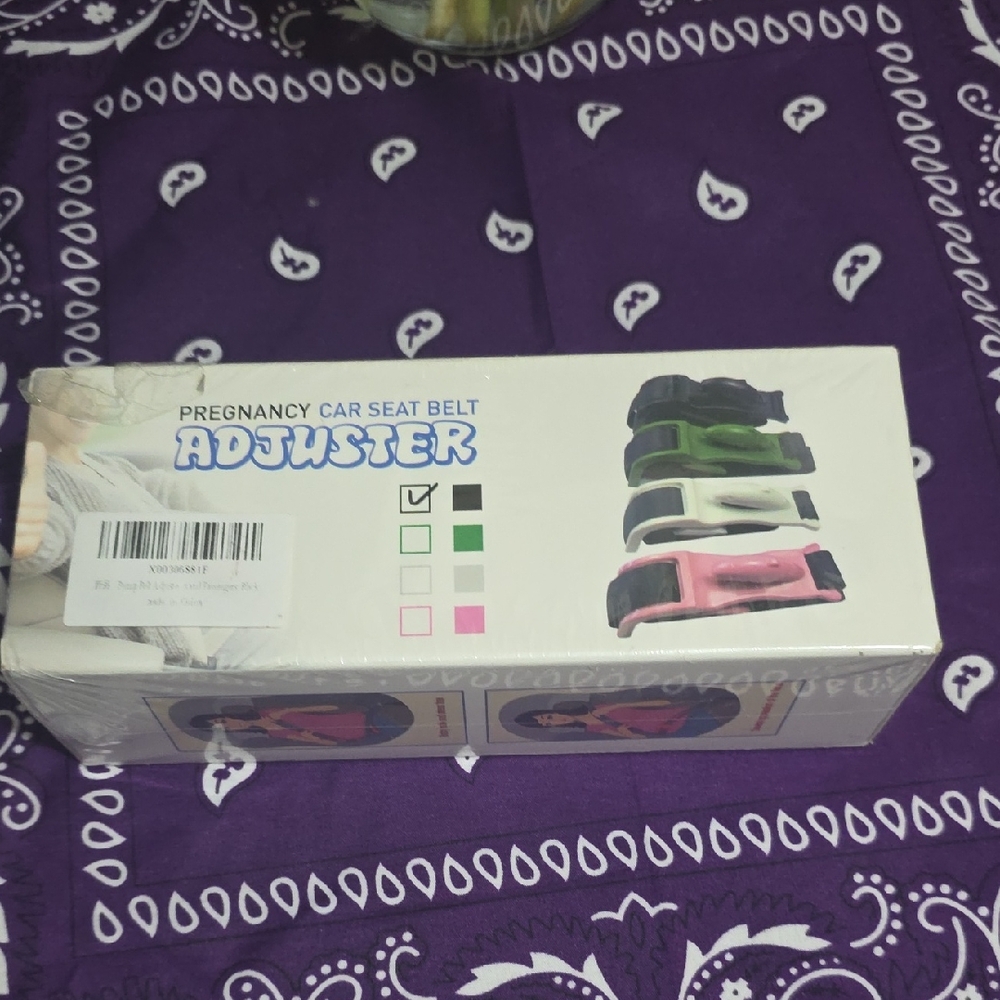 Pregnancy Car Seat Belt Adjuster - Pink and Green Options